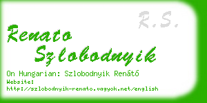 renato szlobodnyik business card